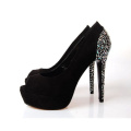 New Fashion High Heel Ladies Peep Toe Pumps Shoes (HCY02-670)